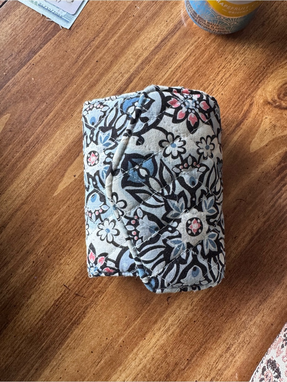 Vera Bradley Blue and Pink Floral Quilted Wallet